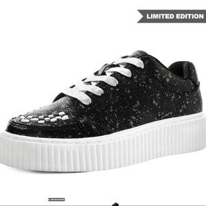 BNIB TUK Blk/Chrome Paint Splash Casbah Creeper